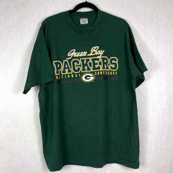 Green Bay Other - Vintage Green Bay Packers NFL T-shirt Single Stitch Green National Conference XL